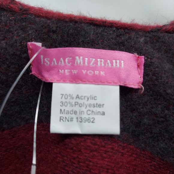 ISAAC Mizrahi  wrap poncho with fringe ends  NWT - Picture 4 of 8